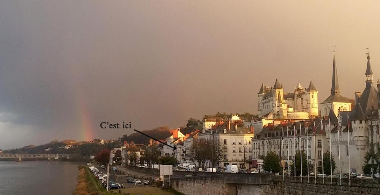 T2 Vue Sur Loire Local Velo Apartment Saumur Exterior photo